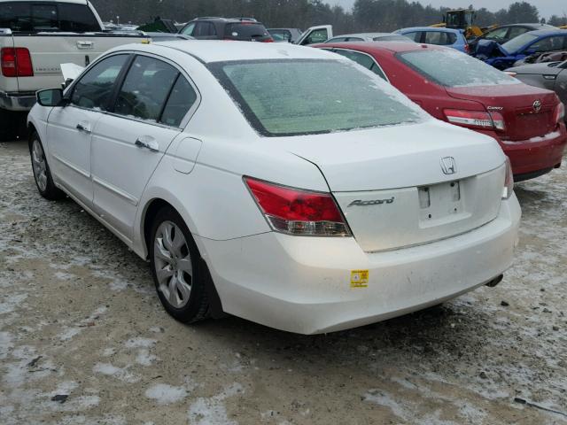 1HGCP26858A048828 - 2008 HONDA ACCORD EXL WHITE photo 3