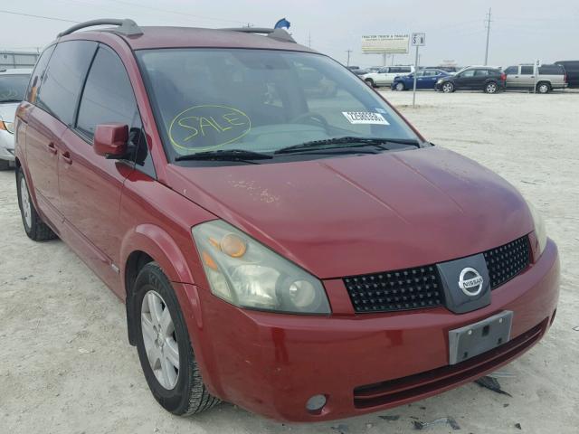 5N1BV28U16N126758 - 2006 NISSAN QUEST S RED photo 1