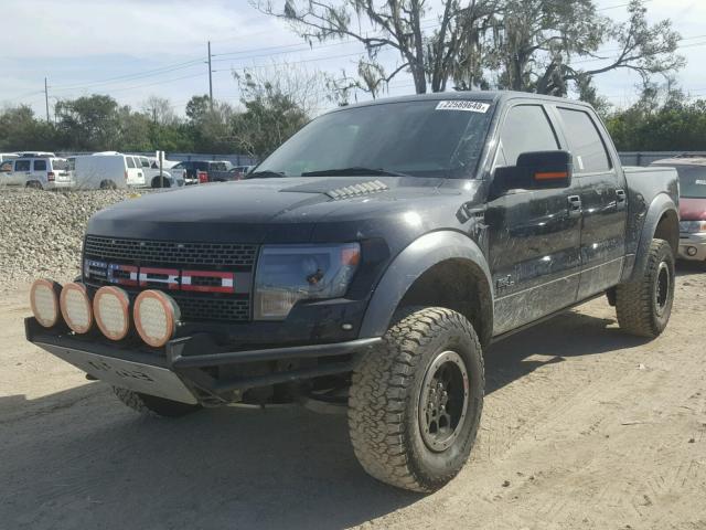 1FTFW1R6XEFC05724 - 2014 FORD F150 SVT R BLACK photo 2