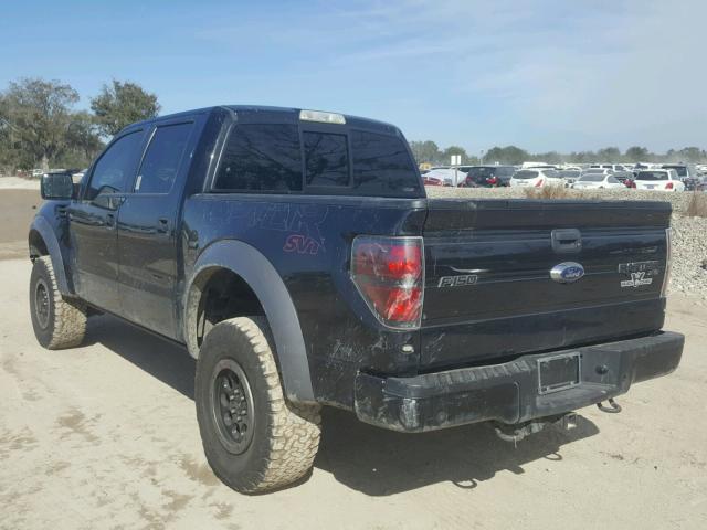 1FTFW1R6XEFC05724 - 2014 FORD F150 SVT R BLACK photo 3