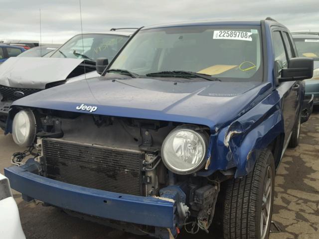 1J4FT28B29D177796 - 2009 JEEP PATRIOT SP BLUE photo 2