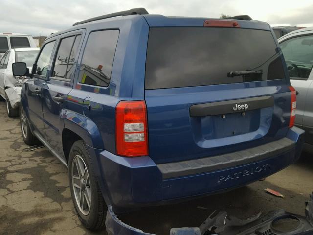 1J4FT28B29D177796 - 2009 JEEP PATRIOT SP BLUE photo 3