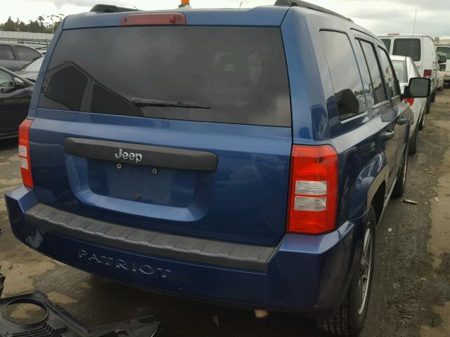 1J4FT28B29D177796 - 2009 JEEP PATRIOT SP BLUE photo 4