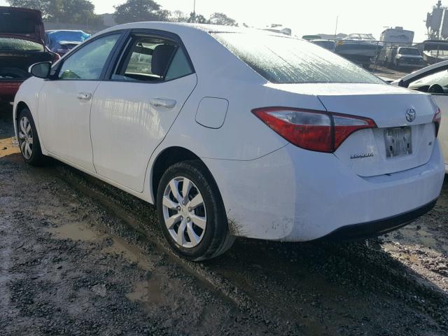 5YFBURHE3EP155270 - 2014 TOYOTA COROLLA L WHITE photo 3