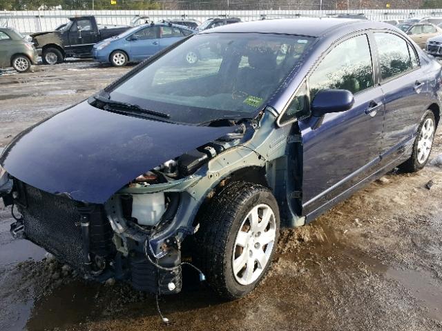 2HGFA16587H500222 - 2007 HONDA CIVIC LX BLUE photo 2