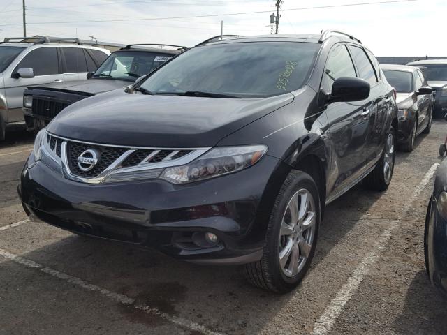 JN8AZ1MU3DW200911 - 2013 NISSAN MURANO S BLACK photo 2