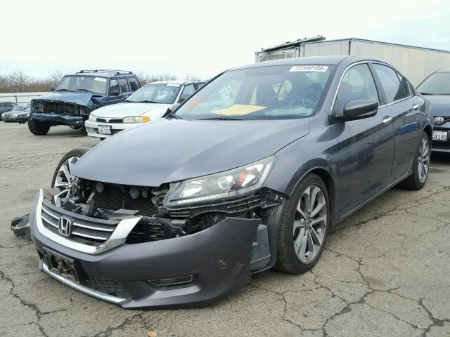 1HGCR2F52DA221893 - 2013 HONDA ACCORD SPO GRAY photo 2