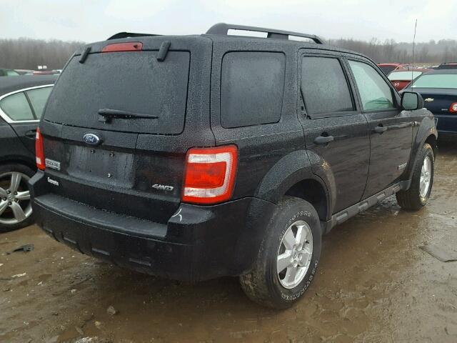 1FMCU93198KA63684 - 2008 FORD ESCAPE XLT BLACK photo 4