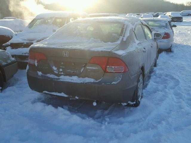 2HGFA16536H525043 - 2006 HONDA CIVIC LX GRAY photo 4