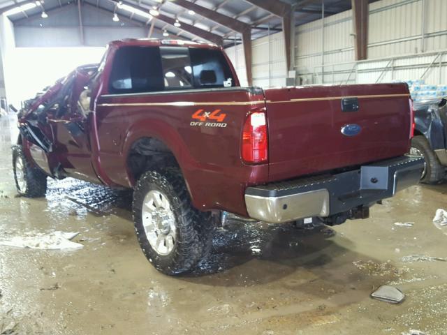 1FTSW21R58EA44994 - 2008 FORD F250 SUPER MAROON photo 3