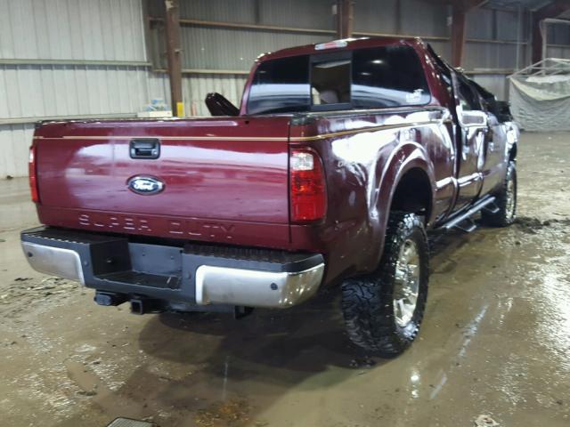 1FTSW21R58EA44994 - 2008 FORD F250 SUPER MAROON photo 4