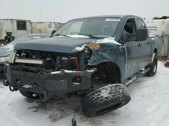 1N6BA07B95N546221 - 2005 NISSAN TITAN XE BLUE photo 2