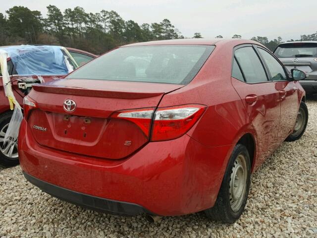 5YFBURHE2FP224418 - 2015 TOYOTA COROLLA L RED photo 4