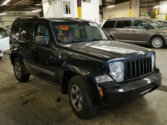 1J8GN28K38W170050 - 2008 JEEP LIBERTY SP BLACK photo 1