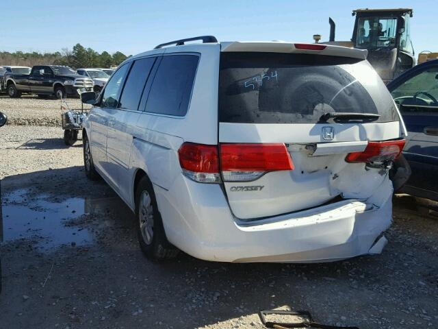 5FNRL3H74AB030591 - 2010 HONDA ODYSSEY EX WHITE photo 3