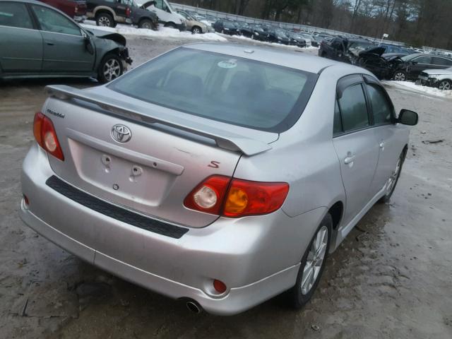 1NXBU40E19Z101369 - 2009 TOYOTA COROLLA BA GRAY photo 4