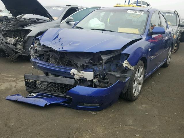 JM1BK324081776445 - 2008 MAZDA 3 S BLUE photo 2