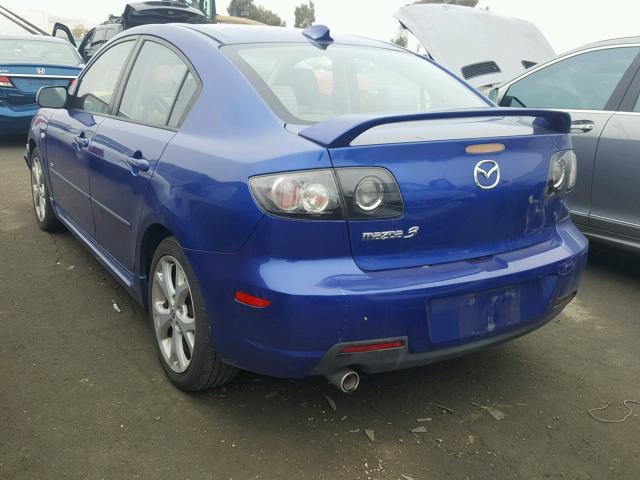 JM1BK324081776445 - 2008 MAZDA 3 S BLUE photo 3