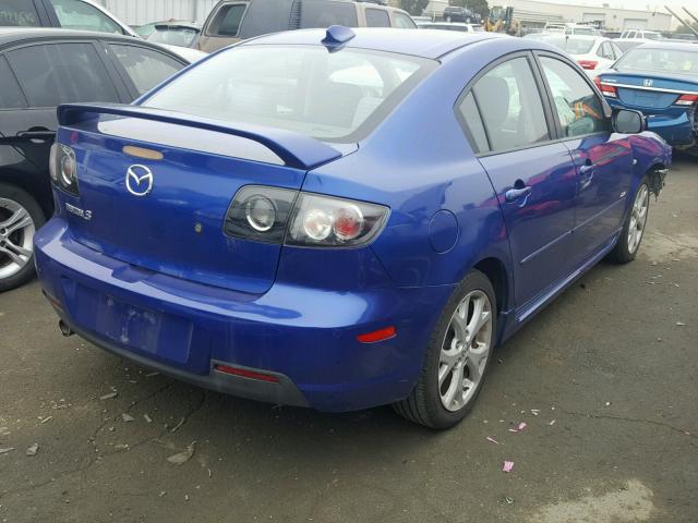 JM1BK324081776445 - 2008 MAZDA 3 S BLUE photo 4