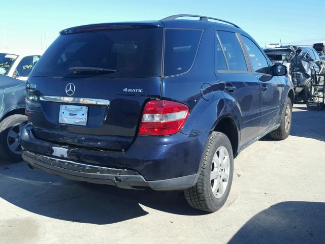 4JGBB86E86A051345 - 2006 MERCEDES-BENZ ML 350 BLUE photo 4