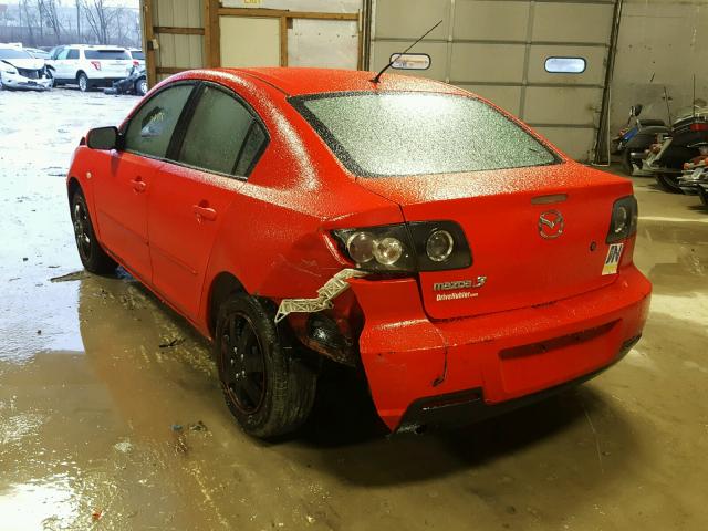 JM1BK12F881774450 - 2008 MAZDA 3 I RED photo 3