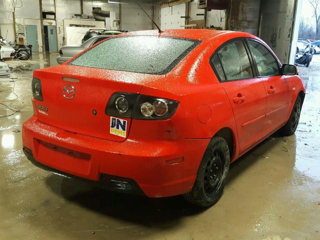 JM1BK12F881774450 - 2008 MAZDA 3 I RED photo 4