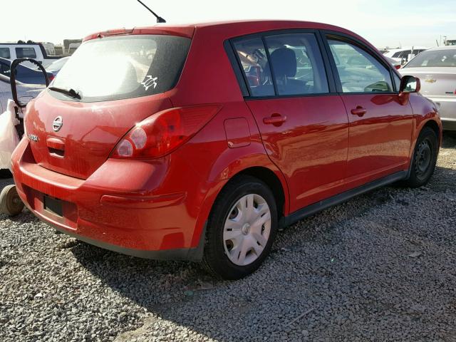 3N1BC1CP8BL440006 - 2011 NISSAN VERSA S RED photo 4