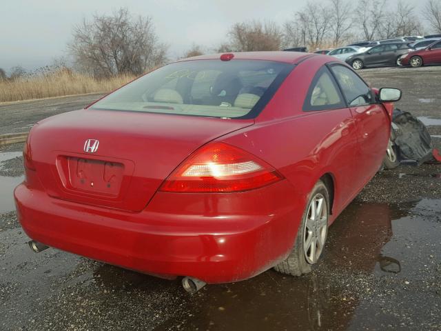 1HGCM82604A003421 - 2004 HONDA ACCORD EX RED photo 4