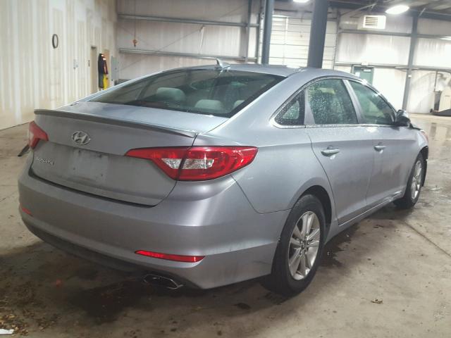 5NPE24AF7GH386584 - 2016 HYUNDAI SONATA SE GRAY photo 4