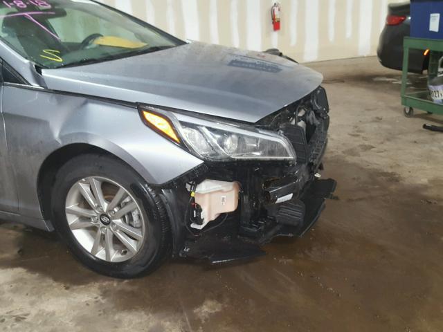 5NPE24AF7GH386584 - 2016 HYUNDAI SONATA SE GRAY photo 9