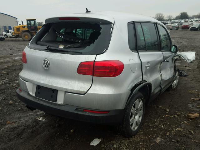 WVGAV7AX8CW587376 - 2012 VOLKSWAGEN TIGUAN S SILVER photo 4