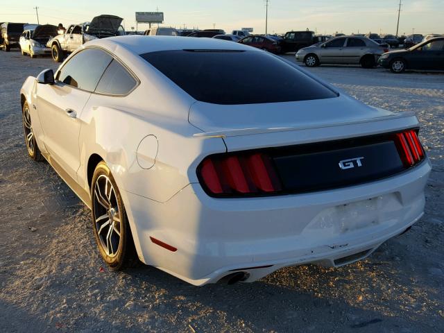 1FA6P8CF9H5228832 - 2017 FORD MUSTANG GT WHITE photo 3