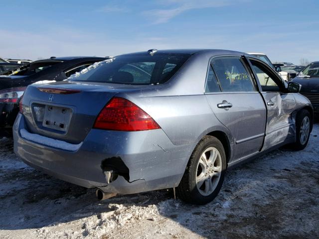 1HGCM56717A130670 - 2007 HONDA ACCORD EX BLUE photo 4