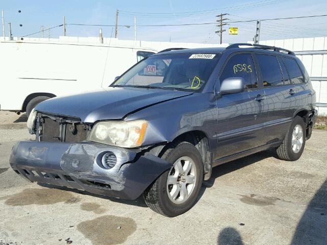 JTEGF21A230117949 - 2003 TOYOTA HIGHLANDER BLUE photo 2