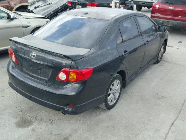 2T1BU40E79C049733 - 2009 TOYOTA COROLLA BA BLACK photo 4