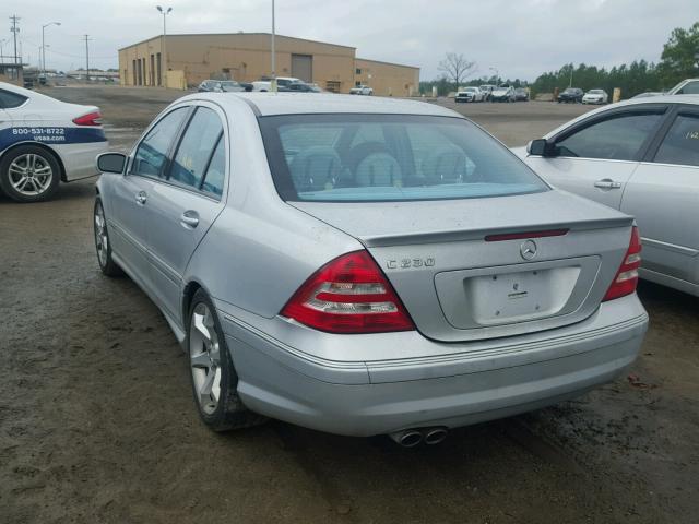 WDBRF52H37E025489 - 2007 MERCEDES-BENZ C 230 SILVER photo 3