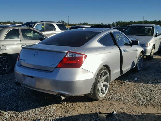 1HGCS22879A004500 - 2009 HONDA ACCORD EXL SILVER photo 4