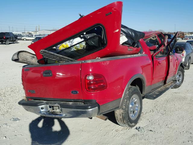 1FTRW07W81KF24907 - 2001 FORD F150 SUPER RED photo 4