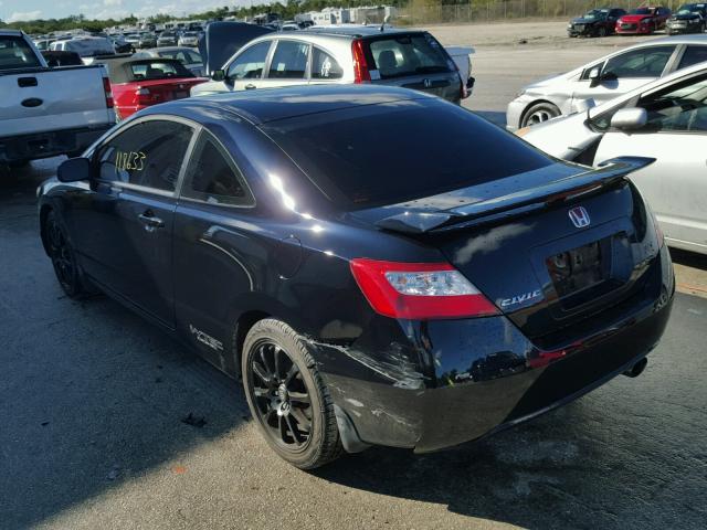 2HGFG21528H704463 - 2008 HONDA CIVIC SI BLACK photo 3