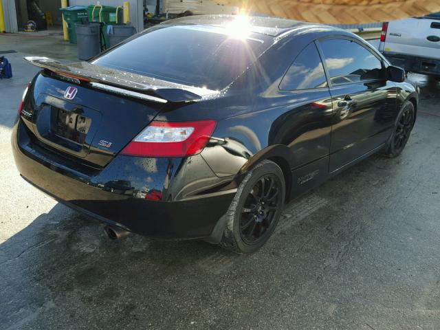 2HGFG21528H704463 - 2008 HONDA CIVIC SI BLACK photo 4