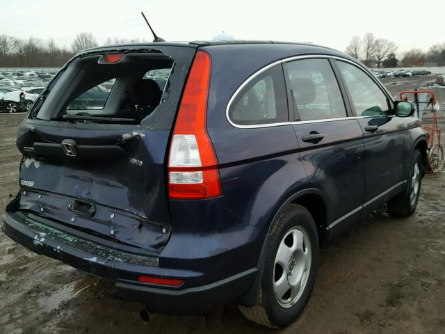 5J6RE4H36AL016888 - 2010 HONDA CR-V LX BLUE photo 4