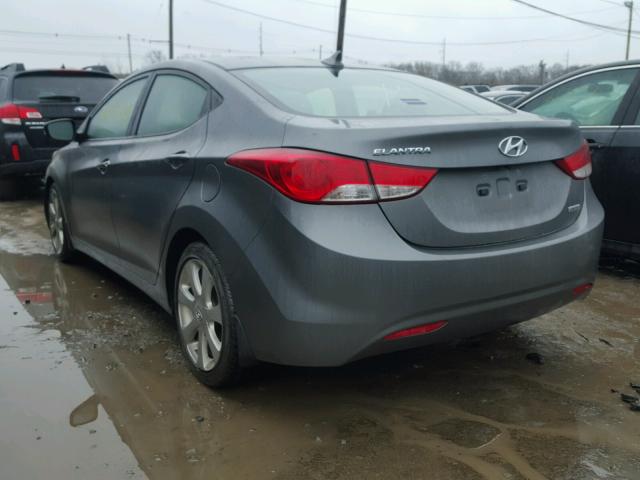 5NPDH4AEXDH275766 - 2013 HYUNDAI ELANTRA GL GRAY photo 3