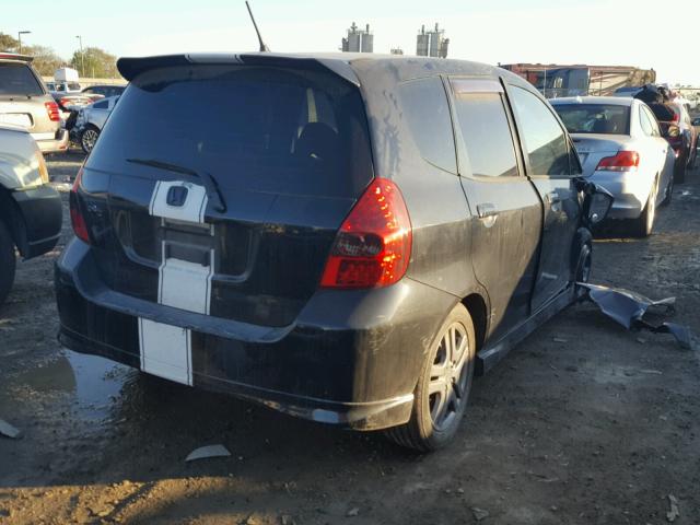 JHMGD38648S057975 - 2008 HONDA FIT SPORT BLACK photo 4