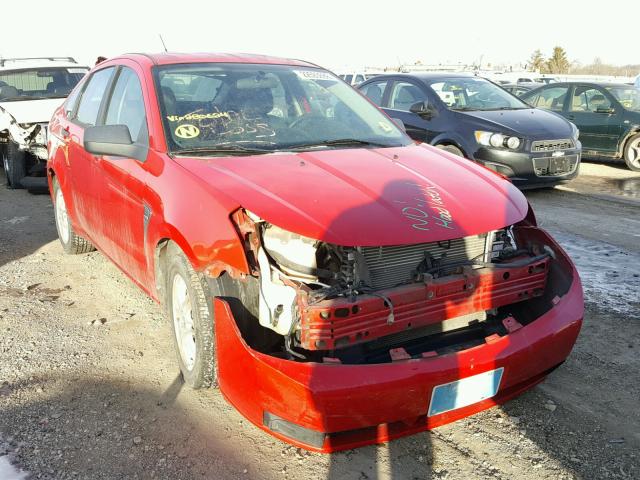 1FAHP35N68W280624 - 2008 FORD FOCUS SE RED photo 1