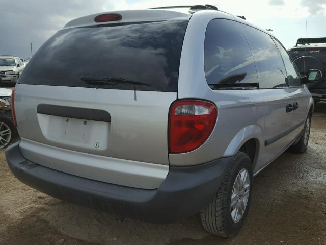 1D4GP25R67B176453 - 2007 DODGE CARAVAN SE SILVER photo 4