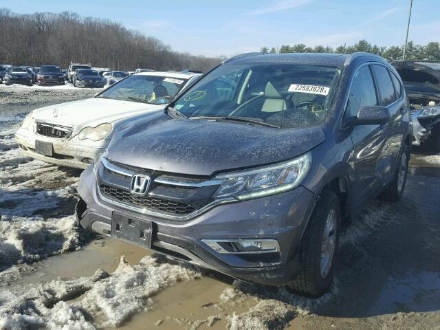 2HKRM4H76GH670668 - 2016 HONDA CR-V EXL GRAY photo 2