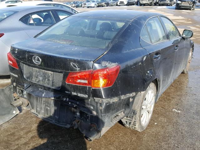 JTHCK262165003446 - 2006 LEXUS IS 250 BLACK photo 4