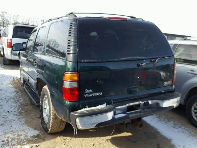 1GKEK13Z73J138007 - 2003 GMC YUKON GREEN photo 3