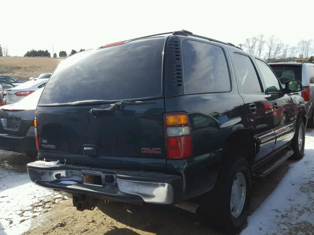 1GKEK13Z73J138007 - 2003 GMC YUKON GREEN photo 4