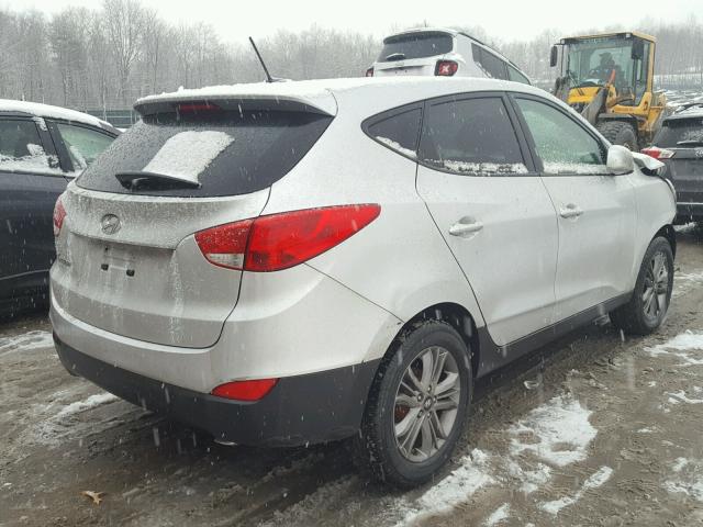 KM8JT3AF4EU818021 - 2014 HYUNDAI TUCSON GLS SILVER photo 4